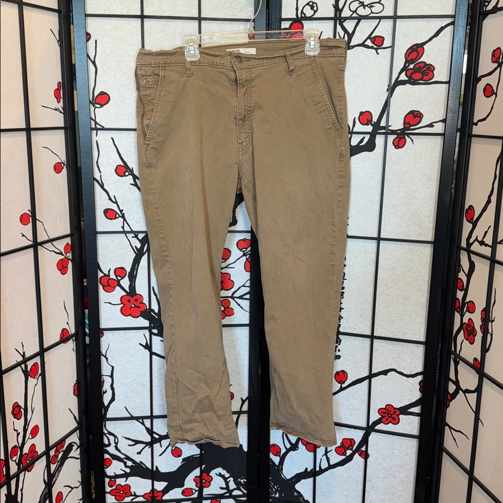 Levi Signature by Levi Strauss 38x30 Tan Athletic Pants Trousers Jeans